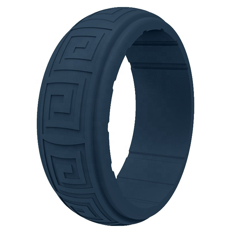 Gyration Twist Silicone Ring for Men – Flexible Rubber Band with Unique Swirl Design, Lightweight & Comfortable