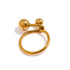 Beaded Knot Stainless Steel Ring – Double Ball Minimalist Fixed Band in Gold or Silver for Everyday Chic Style
