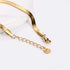 Herringbone Chain Bracelet for Women, 18K Gold Color Stainless Steel, Elegant Flat Snake Link Design, Tarnish Resistant