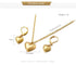 Heart Pendant Necklace & Earrings Set – Stainless Steel Jewelry in Gold & Silver, Minimalist Matching Gift Set