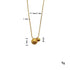 18K Gold Plated Stainless Steel Minimalist Ball Bead Pendant Necklace with Snake Chain – Dainty & Elegant Jewelry