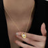 Gold Plated Stainless Steel Horseshoe Pendant Necklace with Pearl – U Shape Lucky Charm Minimalist Jewelry