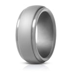 Men's Edge Silicone Ring – Stylish Comfort Fit Wedding Band with Dual Finish Design for Workout & Everyday Wear