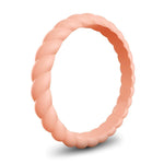Twist Design Silicone Ring for Men – Soft Rubber Spiral Band, Flexible & Durable, Perfect for Active Lifestyles