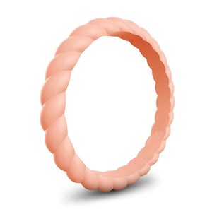 Twist Design Silicone Ring for Men – Soft Rubber Spiral Band, Flexible & Durable, Perfect for Active Lifestyles