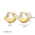 Chunky Dome Earrings for Women, Bold 18K Gold Plated Stainless Steel Studs, Minimalist Statement Jewelry