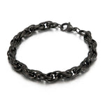 Men’s Black Cuban Link Stainless Steel Bracelet – Bold, Durable, Stylish Jewelry for Everyday Wear