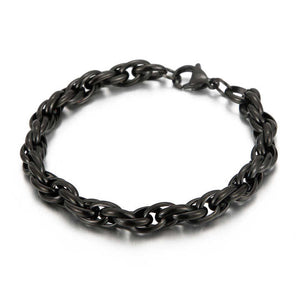 Men’s Black Cuban Link Stainless Steel Bracelet – Bold, Durable, Stylish Jewelry for Everyday Wear