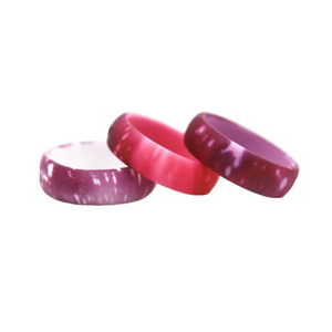 Trendy Colorful Silicone Ring for Women – Soft, Lightweight, and Unique Galaxy-Inspired Print Pattern