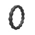 Wave Pattern Silicone Ring for Men – Flexible Rubber Band with Wavy Texture, Lightweight & Daily Comfort