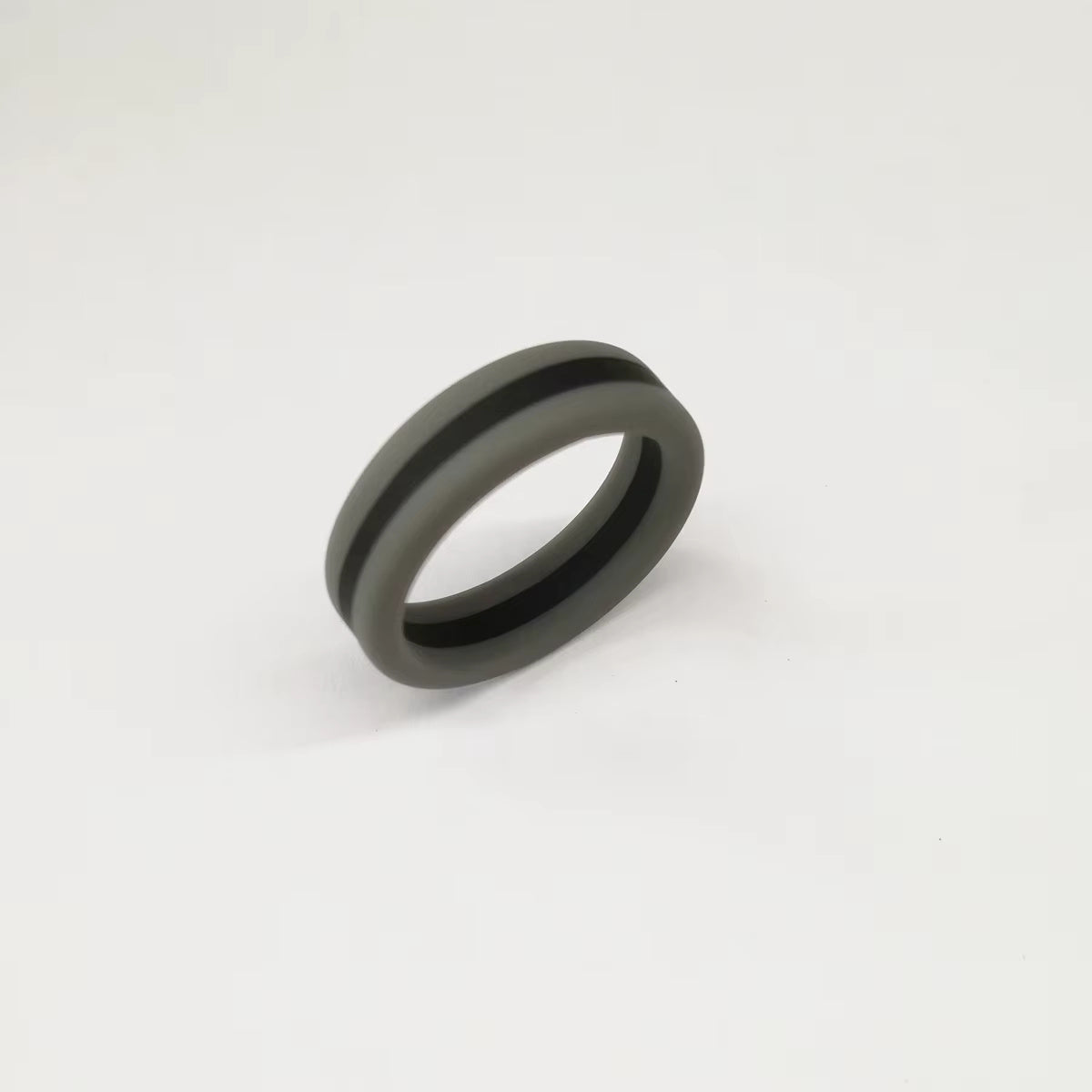 Triple Band Silicone Ring for Men – Sandwich Band For Women – Durable, Flexible Design with Distinctive Middle Stripe Accent