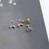 Dainty Stainless Steel Moon Stud Earrings for Women – CZ Crystals, Hypoallergenic, Available in Gold & Silver