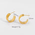 Triple Hoop Huggie Earrings – 18K Gold Plated Stainless Steel Interlocking Chunky Studs for Bold Everyday Style