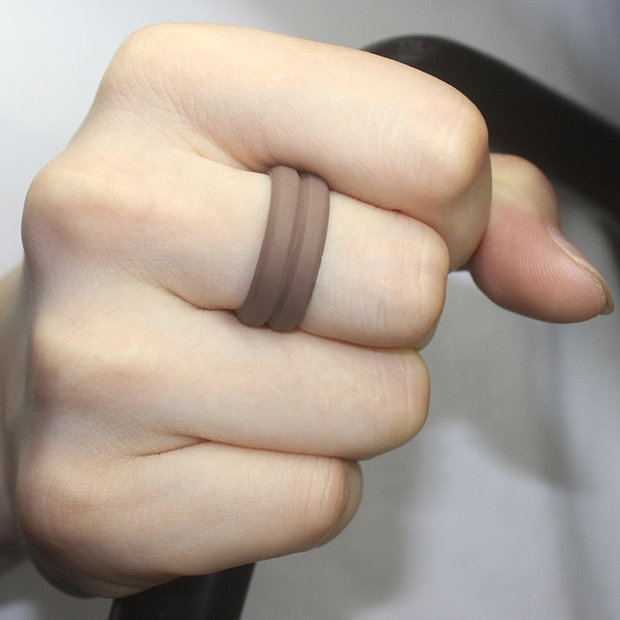 V Shape Silicone Ring for Men – Flexible Rubber Band with Center Cut, Ideal for Work, Gym, and Outdoor Activities