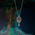 Multi Color CZ Hot Air Balloon Sterling Silver Necklace