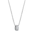 Sterling Silver Double Band CZ Pendant Necklace – Sparkling Ring Charm Jewelry for Elegant Everyday Style
