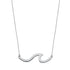 Sterling Silver Wave Necklace – Minimalist Ocean Inspired Pendant Jewelry, Simple Surf Style Gift for Women