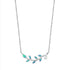 Blue Lab Opal Tree Branch Necklace in Sterling Silver, Leaf Pendant Dainty Opal Jewelry for Women