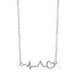 Sterling Silver Heartbeat with Heart Necklace – Symbolic Jewelry for Love, Life & Everyday Style