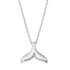 Sterling Silver Whale Tail Pendant Necklace, Ocean Marine Jewelry, Minimalist Beach Style Chain