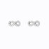 Pave CZ Infinity Sterling Silver Stud Earrings