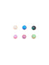 925 Sterling Silver Opal Stud Earrings – 3mm Round Ball Design in Blue, White, Pink, and Green for Everyday Elegance