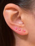 925 Sterling Silver Opal Stud Earrings – 3mm Round Ball Design in Blue, White, Pink, and Green for Everyday Elegance