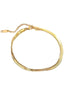 Gold Double-Layer Snake Chain Anklet for Women – Minimalist Titanium Steel Adjustable Foot Bracelet Jewelry