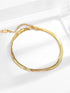 Gold Double-Layer Snake Chain Anklet for Women – Minimalist Titanium Steel Adjustable Foot Bracelet Jewelry
