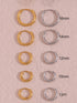 Chunky Stainless Steel Hoop Earrings for Women, 18K Gold & Silver Minimalist Thick Huggie Hoops, Everyday Style