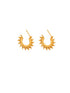 Gold and Silver Stainless Steel Sunflower Stud Earrings for Women – Minimalist Open Hoop Fashion Jewelry, Sunburst Earrings