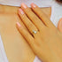 Pave CZ Letter "E" Sterling Silver Adjustable Initial Ring