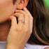Pave CZ Letter "O" Sterling Silver Adjustable Initial Ring