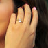 Pave CZ Letter "U" Sterling Silver Adjustable Initial Ring
