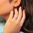 Pave CZ Letter "X" Sterling Silver Adjustable Initial Ring