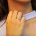 Pave CZ Letter "Z" Sterling Silver Adjustable Initial Ring