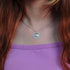 CZ Heartbeat & Heart Sterling Silver Necklace