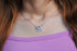 Saturn And Star Multi Color CZ Sterling Silver Necklace