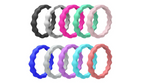 Diamond Cut Silicone Ring for Men – Textured Rubber Band with Geometric Facets, Durable & Stylish Fit