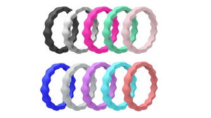 Diamond Cut Silicone Ring for Men – Textured Rubber Band with Geometric Facets, Durable & Stylish Fit