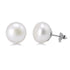 Classic 8mm White Pearl Sterling Silver Stud Earrings for Everyday Elegance and Effortless Style