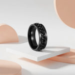 Black Spinner Chain Ring – Punk Stainless Steel Band