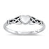 Sterling Silver Celtic Heart Knot Ring – Dainty Symbol of Love and Eternal Connection