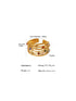Adjustable Gold Stainless Steel Hip Hop CZ Ring – Stackable Statement Band with Clear or Multi-Color Stones for Women