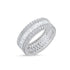 Baguette & Round CZ Full Eternity Sterling Silver Ring