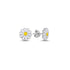 Enamel Daisy Sterling Silver Stud Earrings
