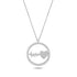 CZ Heartbeat & Heart Sterling Silver Necklace