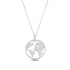 World Map Sterling Silver Necklace