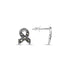 Marcasite Ribbon Sterling Silver Stud Earrings