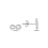 Pave CZ Infinity Sterling Silver Stud Earrings